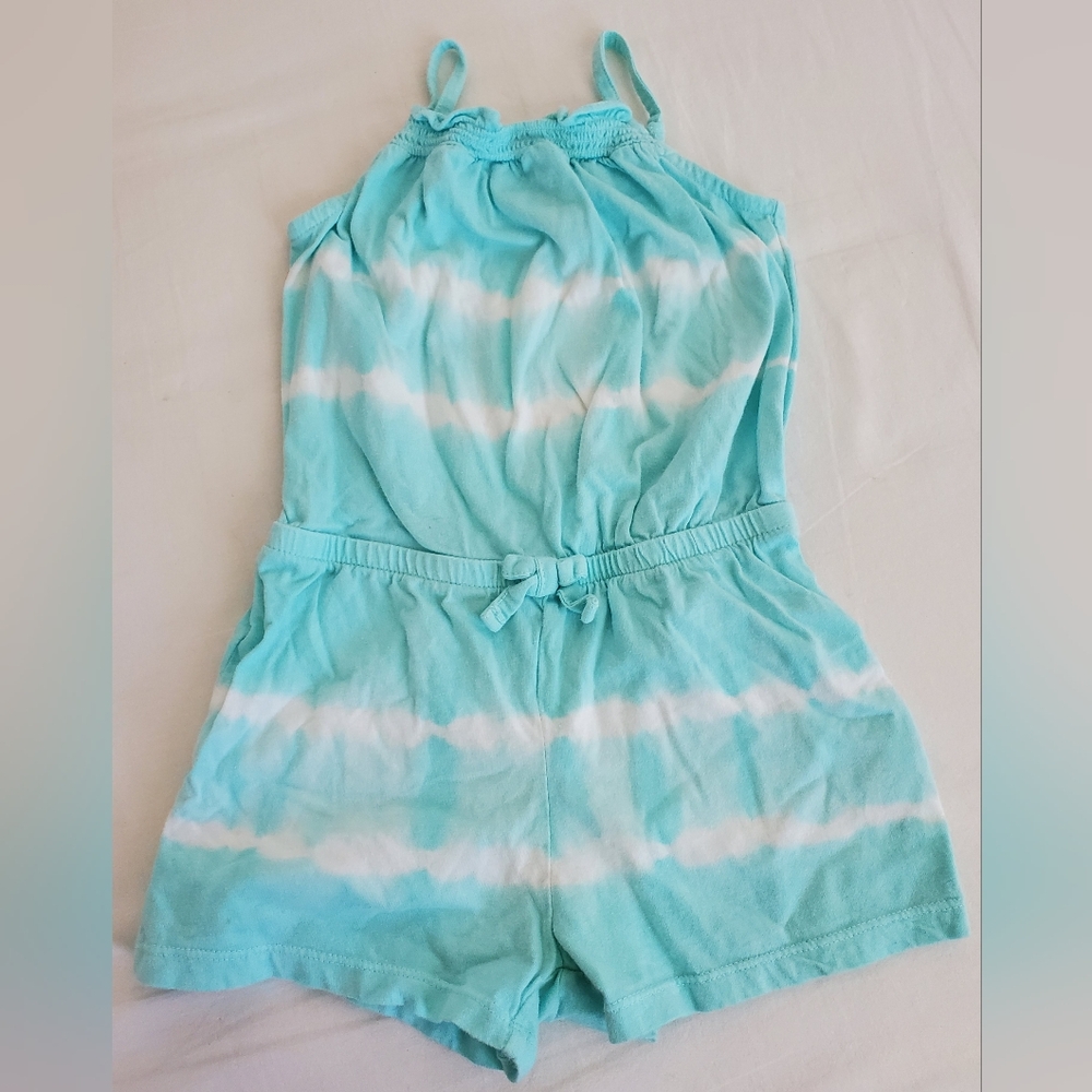 OSHKOSH Aqua Tie-dyed Cotton Knit  Romper Size 2T
